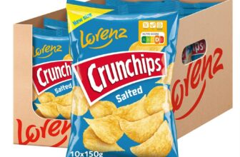 Lorenz Snack World Crunchips Salted 10er Pack (10 x 150 g) für 12,90 € inkl. Prime-Versand (statt 19,90 €)