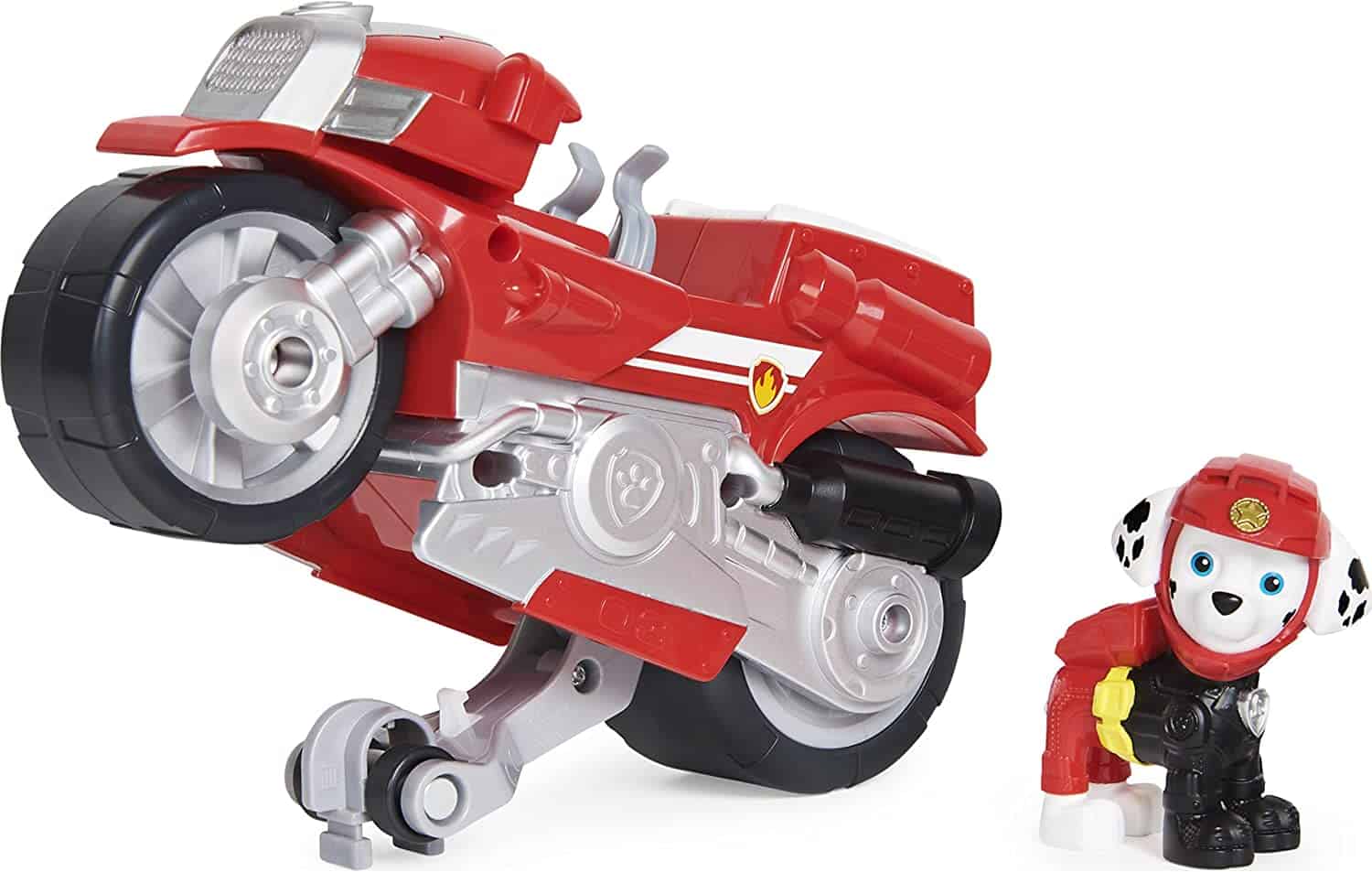 Paw Patrol Moto Pups Marshalls Motorrad Mit Spielfigur Fahrzeug Mit Rueckzugs Und Wheelie Funktion