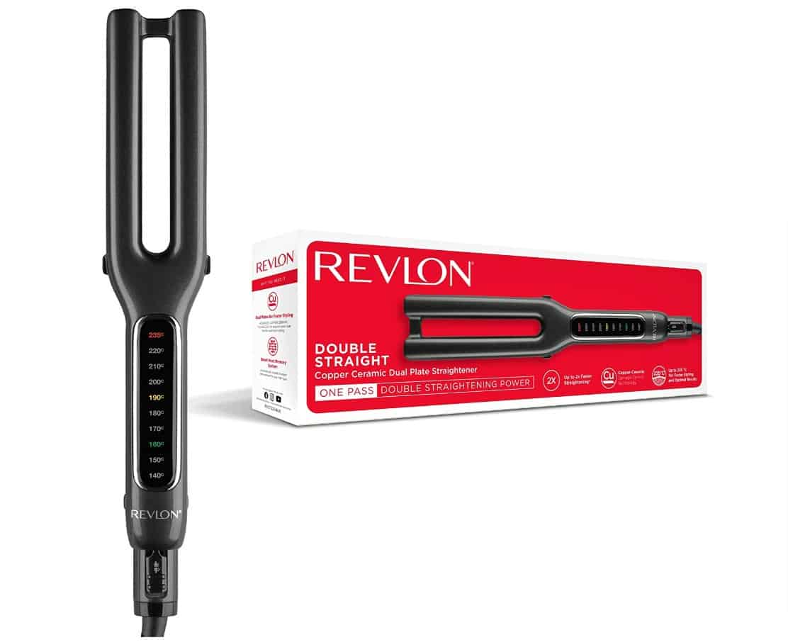 Revlon Double Straight Design Mit Zwei Platten Moderne Kupfer Keramik Technologie Led Display In