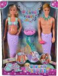 Simba Steffi Love Mermaid Family Puppe als schwangere Meerjungfrau mit Kevin als Meerjungmann