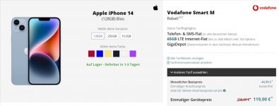 Apple iPhone + Vodafone Smart M mit GB