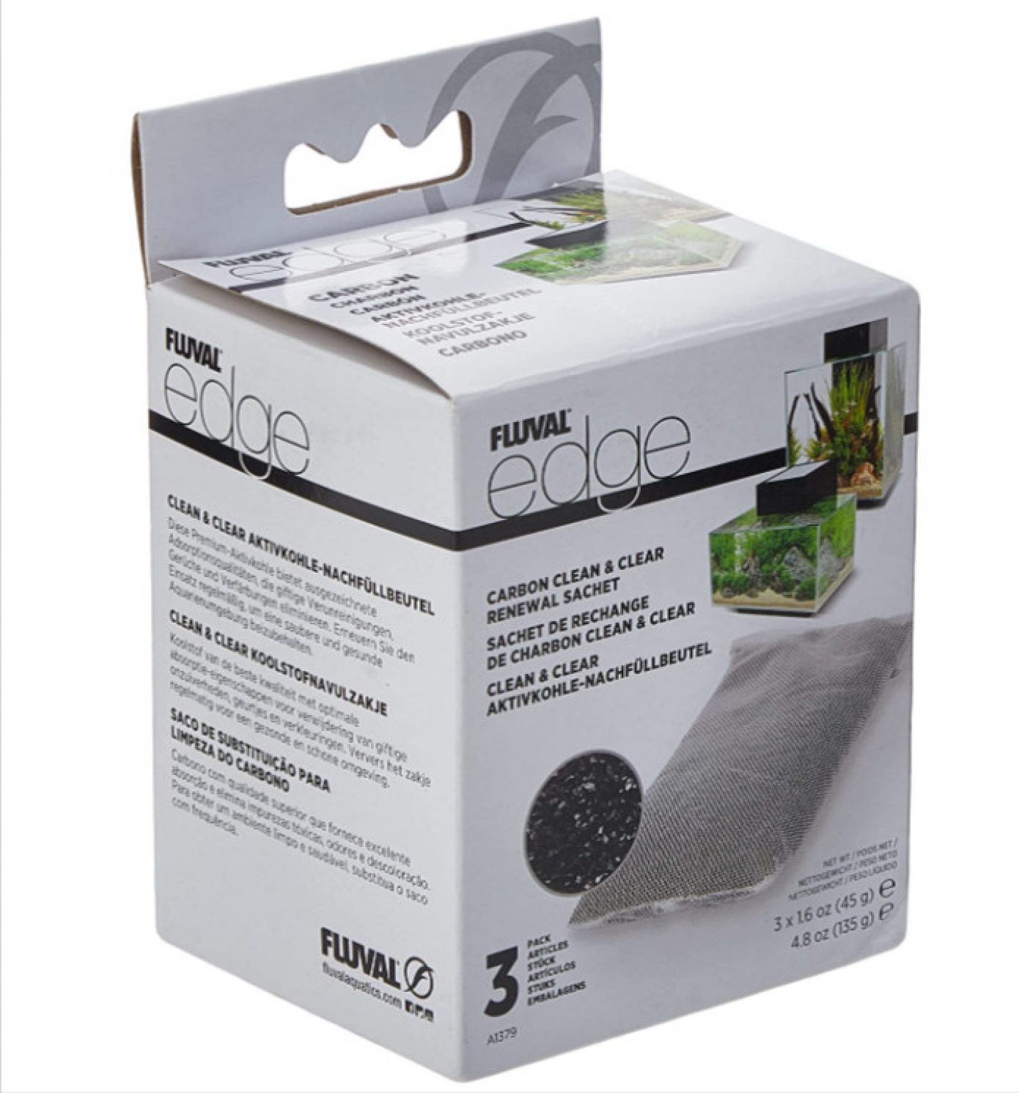 Fluval Clean and Clear Aktivkohle Filtereinsatz, für die