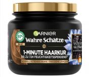 Garnier Wahre Schätze ausgleichende Charcoal Haarmaske Formel mit Aktivkohle und Schwarzkümmelöl Haarkur