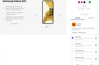 DEINHANDY: Samsung S22 + otelo Classic 20 GB LTE für 19,99 € / Monat + 139,94 € einmalig