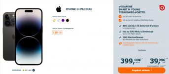iPhone Pro Max + Vodafone Smart M Young mit GB G