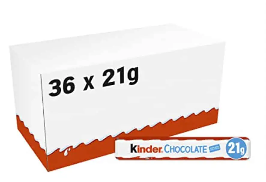 kinder Riegel – 36 Einzelriegel 0.76 kg für 9,99 € inkl. Prime-Versand