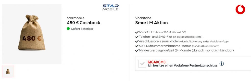 Starmobile Simonly: Vodafone Smart M 65 Gb