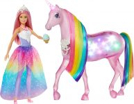 Barbie GWM Dreamtopia Magisches Zauberlicht Einhorn (mit Berührungsfunktion, Licht und Sound)