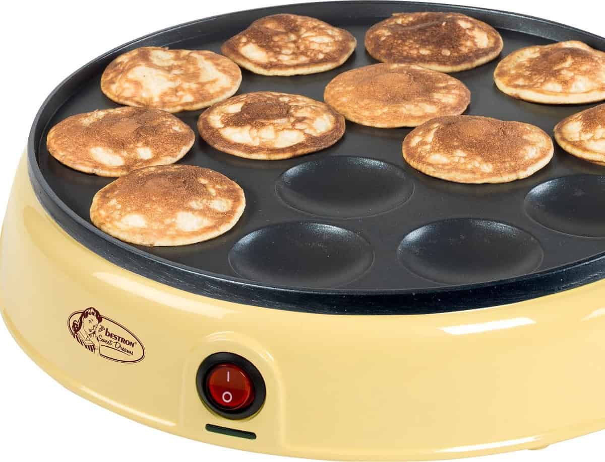 Machine à Poffertjes 50 Trous 1800W - Appareil à Crêpes Avec Réglage Temps/température, Pour Café, Maison, Fêtes