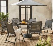Gartentisch mit Sesseln und Sonnenschirm Kaufland de