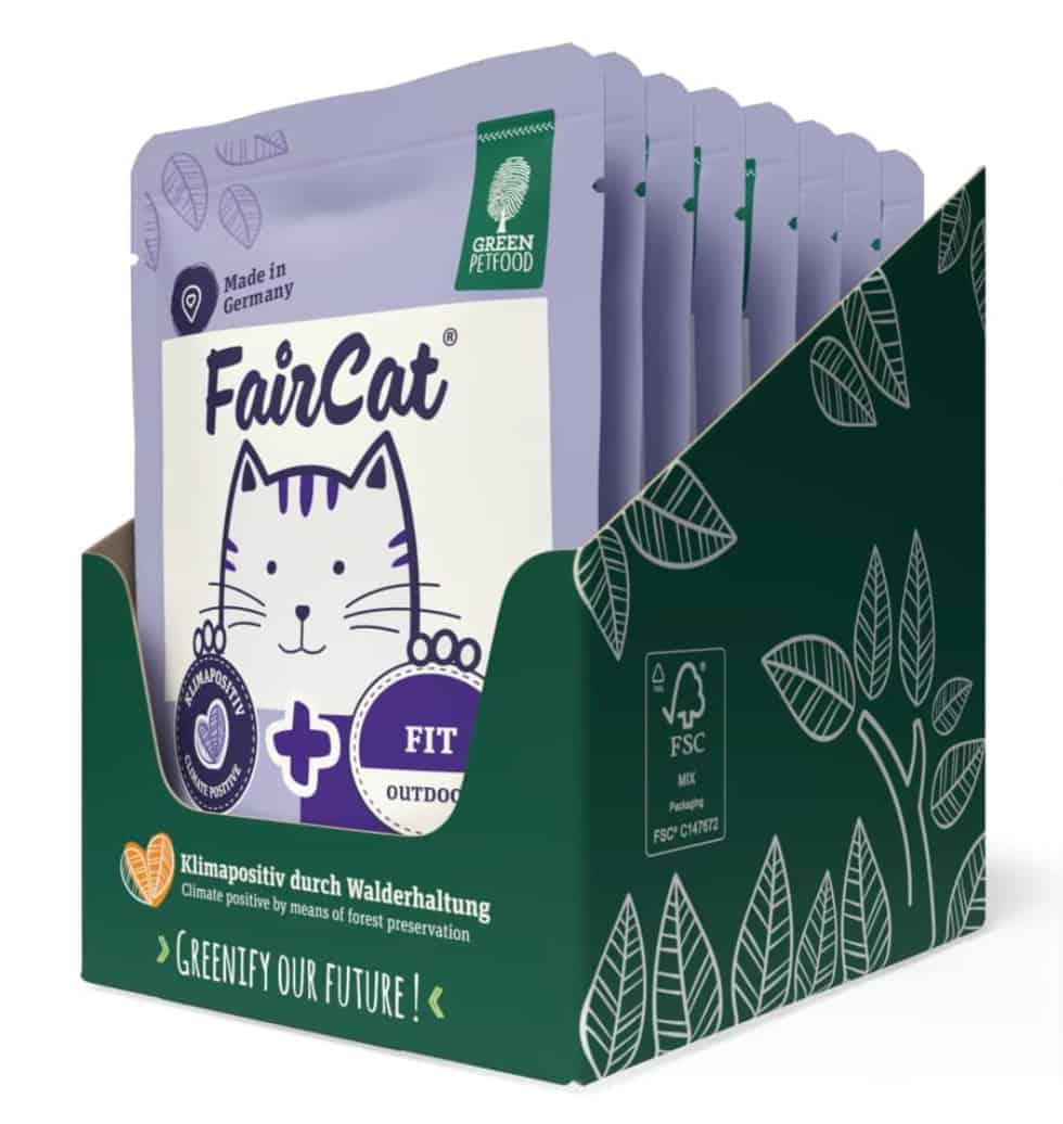 Green Petfood Faircat Fit ( X G), Getreidefreis Katzenfutter FuÌˆr Outdoor Katzen, Katzennassfutte