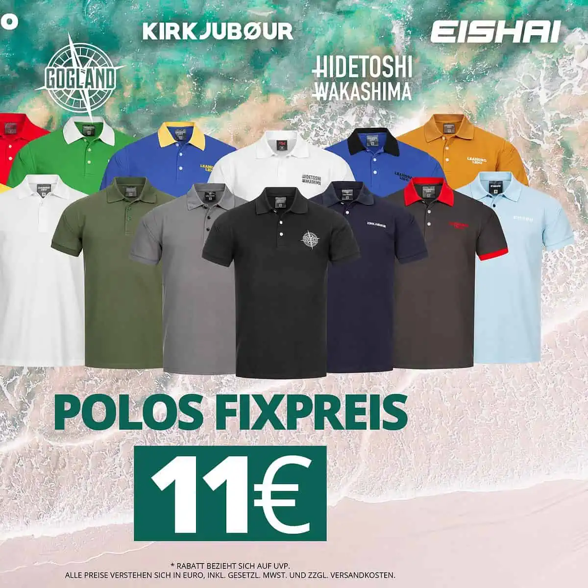SportSpar Polo-Shirts Fixpreis Sale: alles für je 11 € pro Poloshirt zzgl. Versand