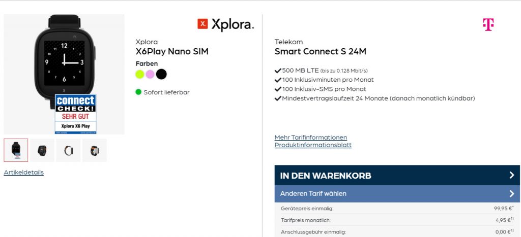 Xplora X6Play Nano Esim Kinder Smartwatch