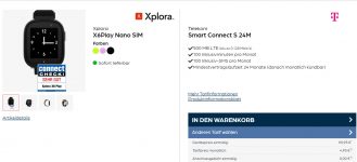 XPlora XPlay Nano eSIM Kinder Smartwatch + Telekom Smart Connect S , GB