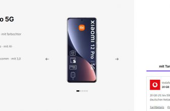 Deinhandy: Xiaomi 12 Pro + Vodafone Smart Entry Spezial 20 GB 5G für 29,99 € / Monat + 139,94 € einmalig