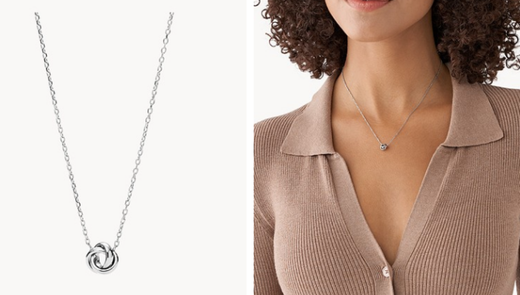 Damen Halskette Flex Knot JOF Fossil Damen Halskette Flex Knot Jof Fossil