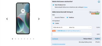 Motorola Razr + klarmobil Allnet Flat GB LTE