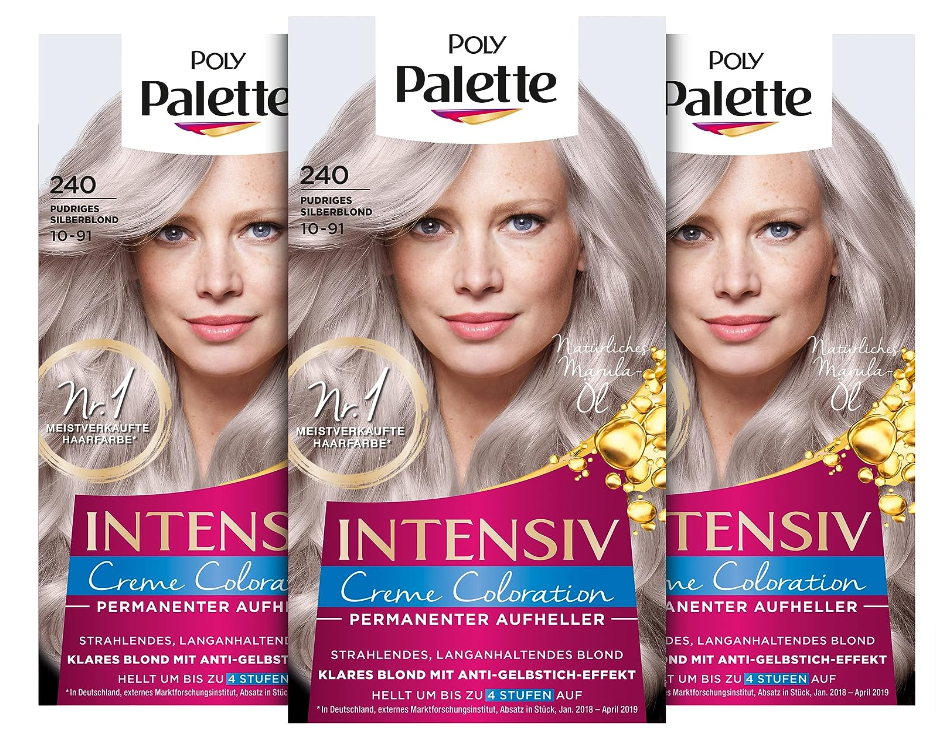 Palette Intensiv Creme Coloration Pudriges Silberblond