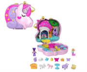 Polly Pocket HCG Einhorn Tee Party Spielset Schatulle mit Glitzer Einhorn