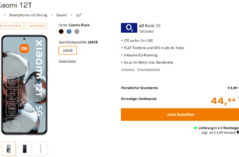 Saturn Tarifwelt: Xiaomi 12T + o2 Basic 10 mit 4 GB LTE für 9,99 € / Monat + 89,38 € einmalig