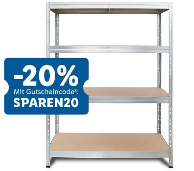 Ar Shelving Rivet Schwerlast-Steckregal (180 x 120 x 45 cm) für 41,98€ (statt 60,00 €)