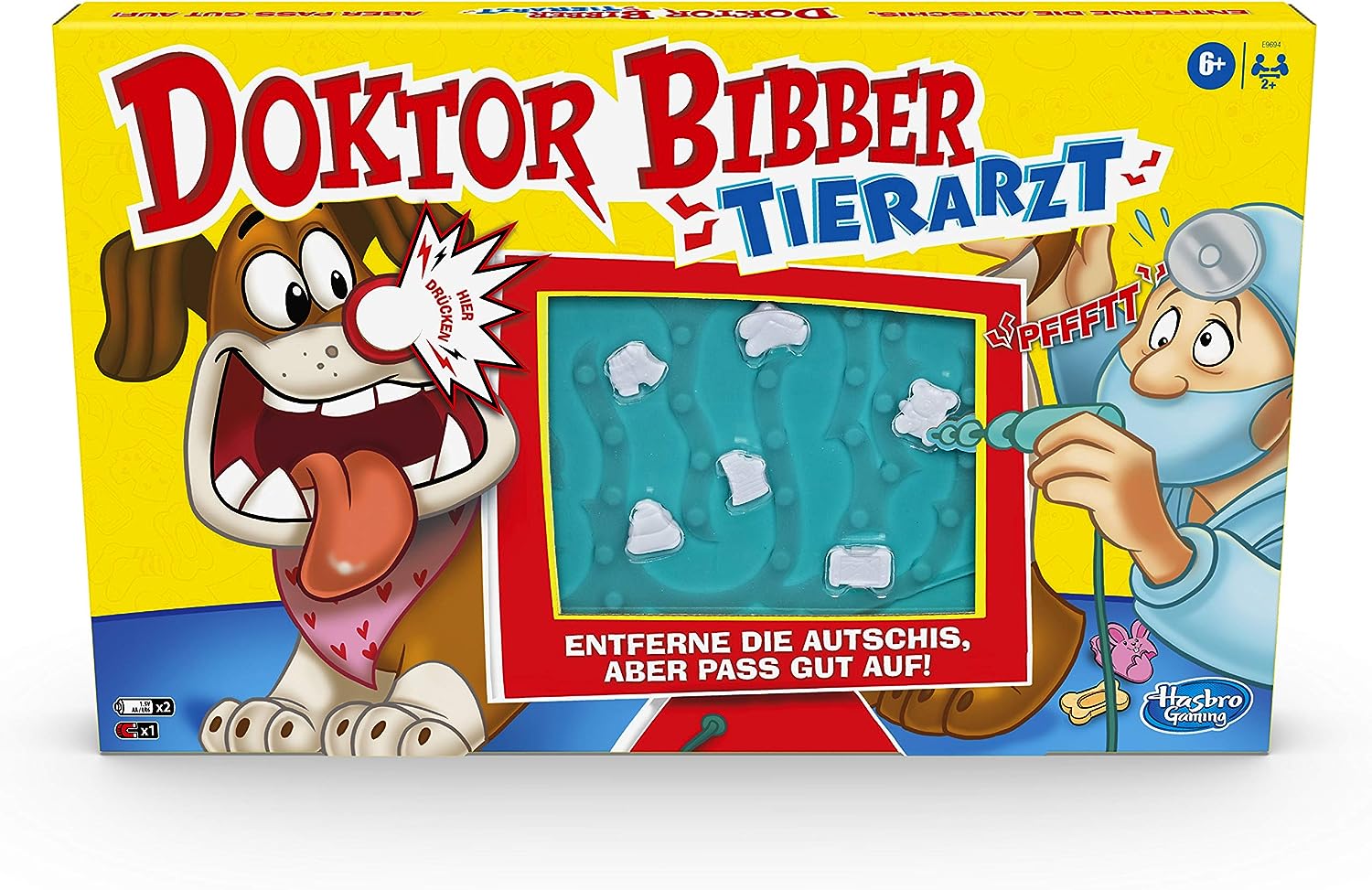 Hasbro Gaming Doktor Bibber Tierarzt (für 2 oder mehr Spieler, für Kinder ab 6 Jahren) für 7,10 € inkl. Prime-Versand (statt 12,99 €)