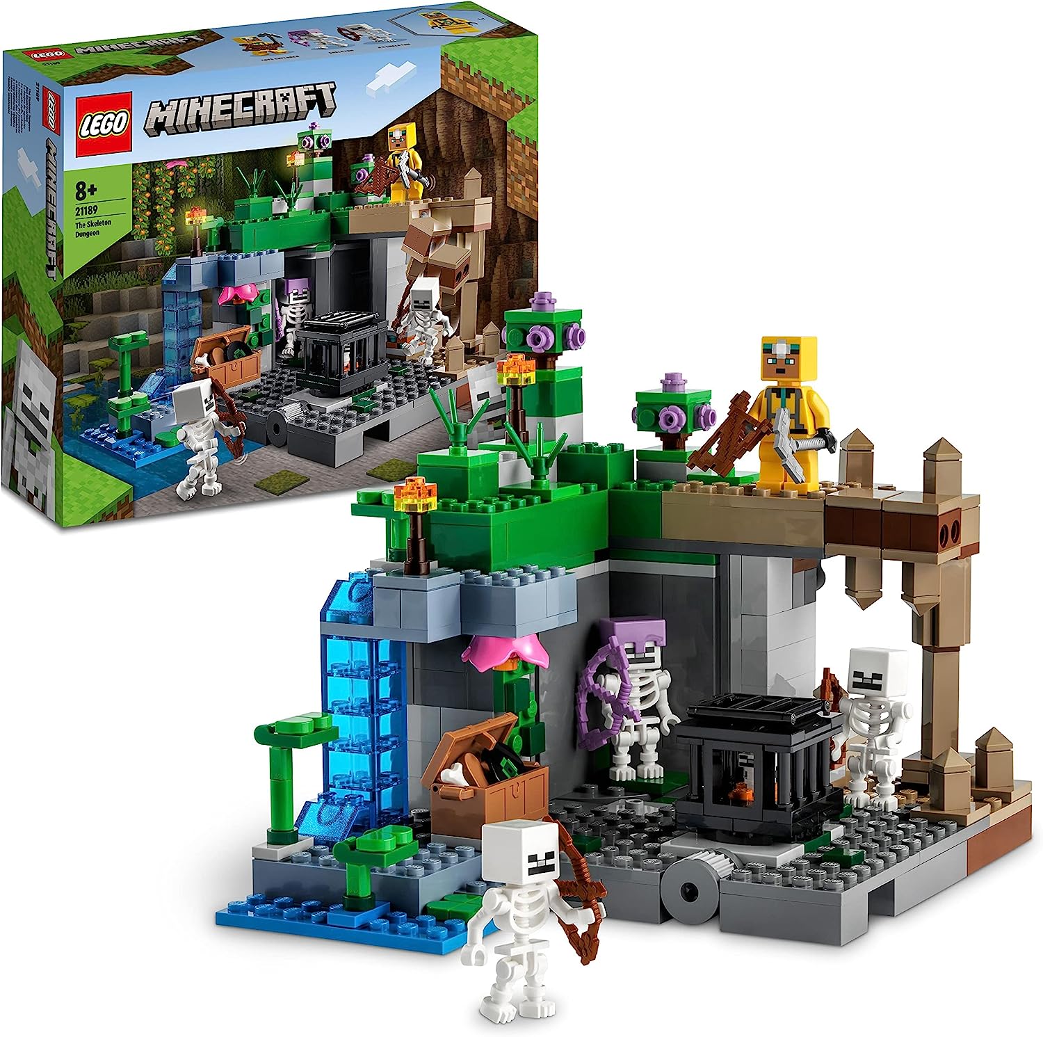 Lego () Minecraft Das Skelettverlies (Set Mit HÃ¶hlen, Skelettfiguren, Feindlichen Kreaturen Und ZubehÃ¶r)