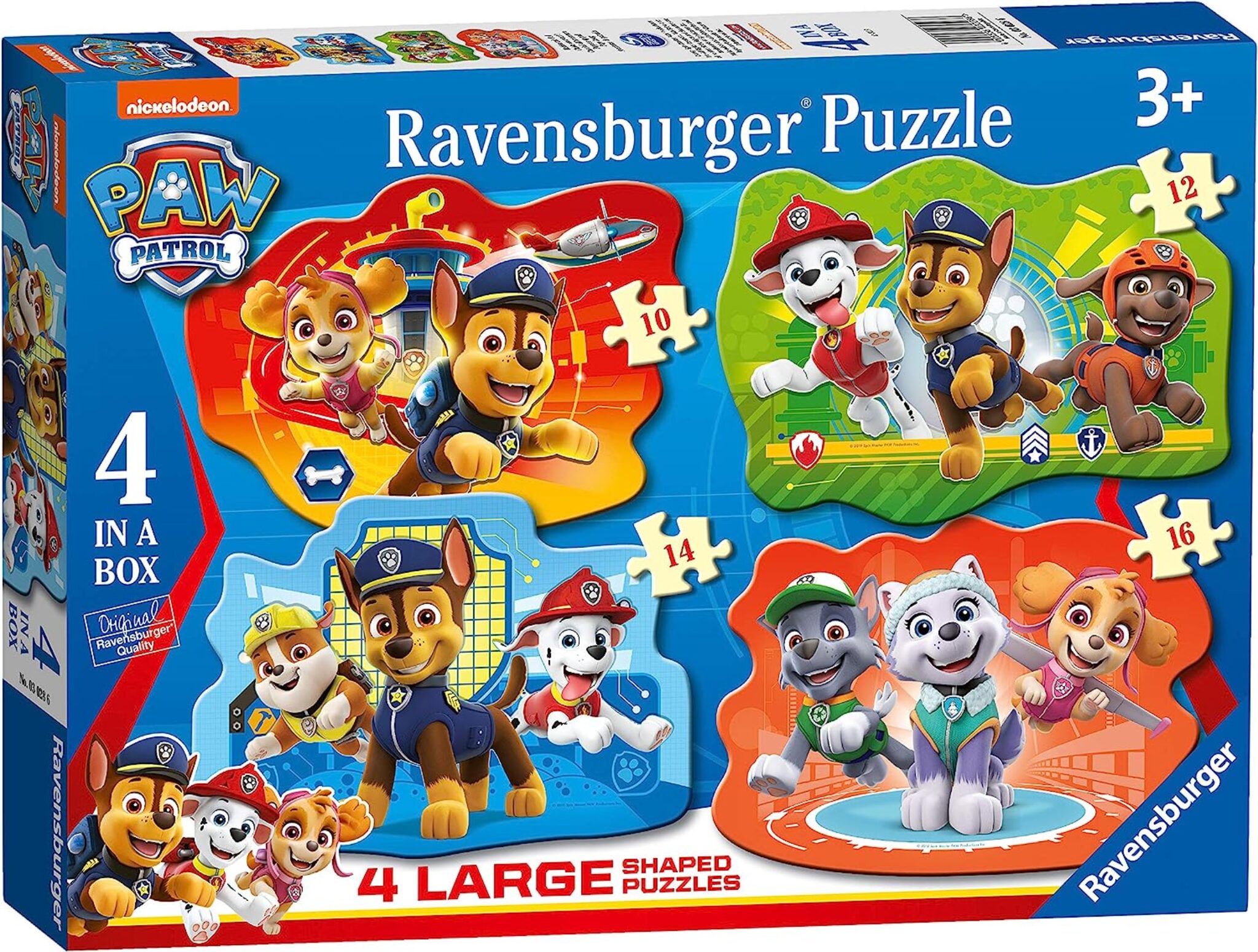 Ravensburger Paw Patrol 4in1 Kinderpuzzle (03028) - Helden mit Fell ...