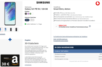 starmobile: Samsung Galaxy S21 FE 5G + 30 € Amazon Gutschein + Libratone ONE Style Portable Bluetooth Speaker + Vodafone Smart Entry 20 GB 5G für 29,99 € / Monat + 9,90 € einmalig