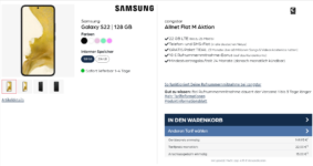 Samsung Galaxy S + Libratone ONE Style Portable Bluetooth Speaker + congstar Allnet Flat M mit GB LTE