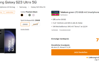 Saturn Tarifwelt: Samsung Galaxy S23 Ultra 5G + Telekom green LTE 60GB für 49,99 € / Monat + 119,98 € einmalig