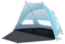 Strandmuschel Strandzelt mit UV Schutz Ultra Leicht Tragbar Beach Tent für Personen Beach