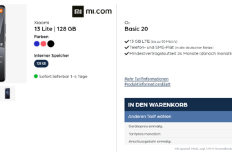 starmobile: Xiaomi 13 Lite + Libratone ONE Style Portable Bluetooth Speaker + o2 Basic 20 mit 13 GB LTE für 19,99 € / Monat + 74,89 € einmalig