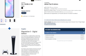 starmobile: Xiaomi 9A + Playstation 5 Digital Edition + Libratone ONE Style Portable Bluetooth Speaker + congstar Allnet Flat M mit 22 GB LTE für 22,00 € / Monat + 169,90 € einmalig