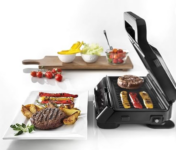 Amazon de De Longhi MultiGrill Easy SWA BK elektrischer Kontaktgrill Elektro Grill mit herausnehmbaren Grillplatten kompakter Tischgrill W x x cm