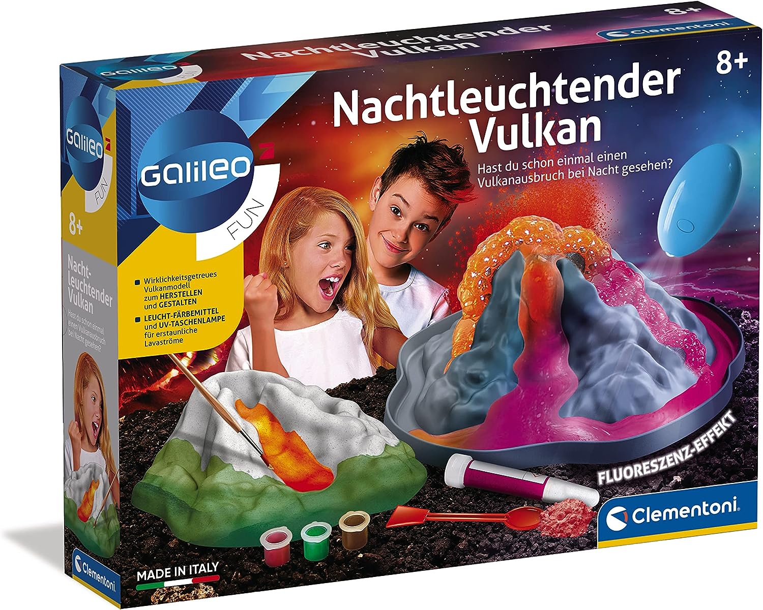 Clementoni Galileo Fun – Nachtleuchtender Vulkan, atemberaubender Vulkanausbruch zum Nachbauen Clementoni Galileo Fun – Nachtleuchtender Vulkan, Atemberaubender Vulkanausbruch Zum Nachbauen