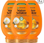 Garnier Wahre Schätze Pflegende Spülung Argan Camelia Ö für trockenes glanzloses Haar x ml Amazon de Kosmetik