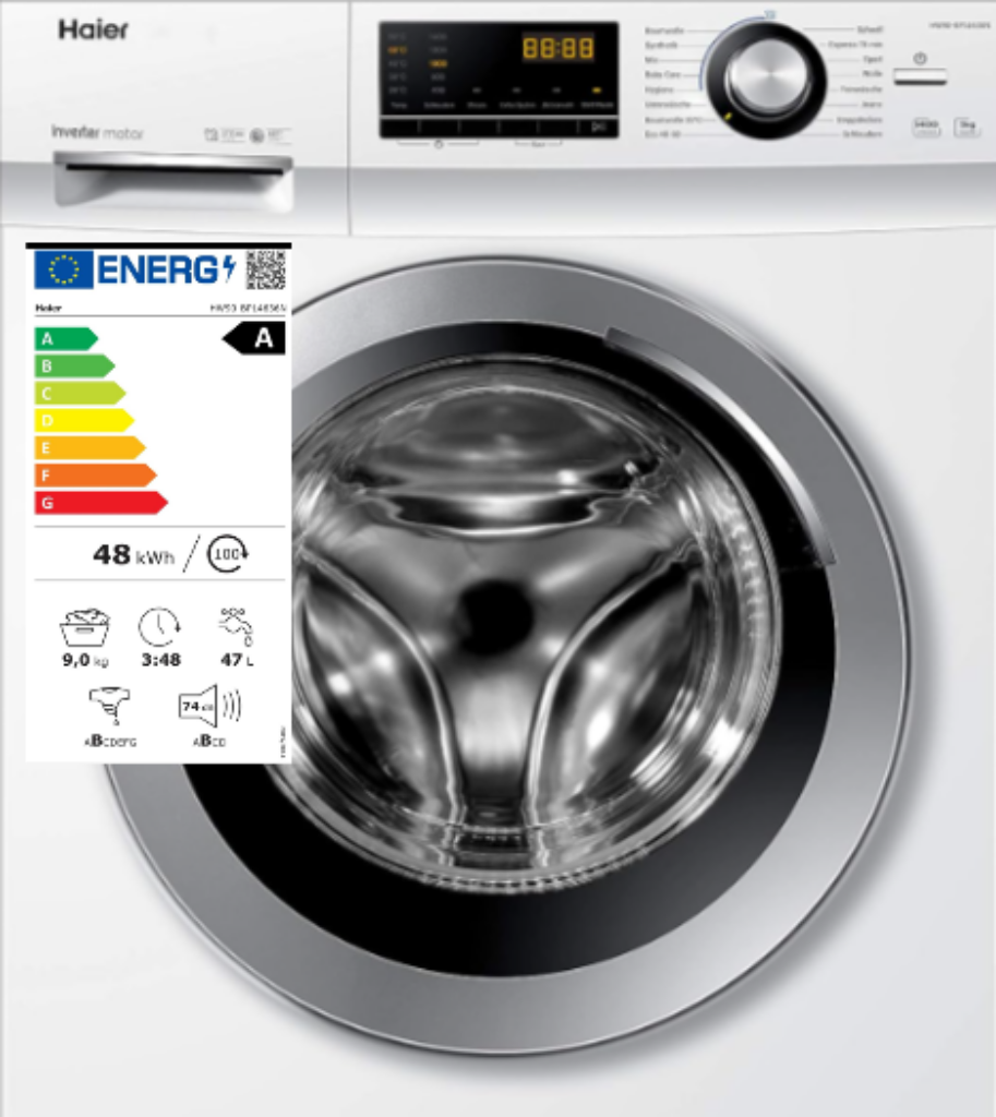 Haier Hw Bpn Waschmaschine Kg A Beste Effizienz Inverter Motor Dampffunktion Vollwasserschutz Eco Programm Amazon De Elektro GroÃŸgerÃ¤te ()