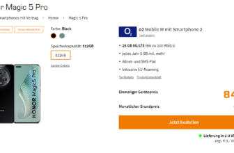 Saturn Tarifwelt: Honor Magic 5 Pro + o2 Mobile M 25+ GB 5G für 34,99 € / Monat + 123,99 € einmalig