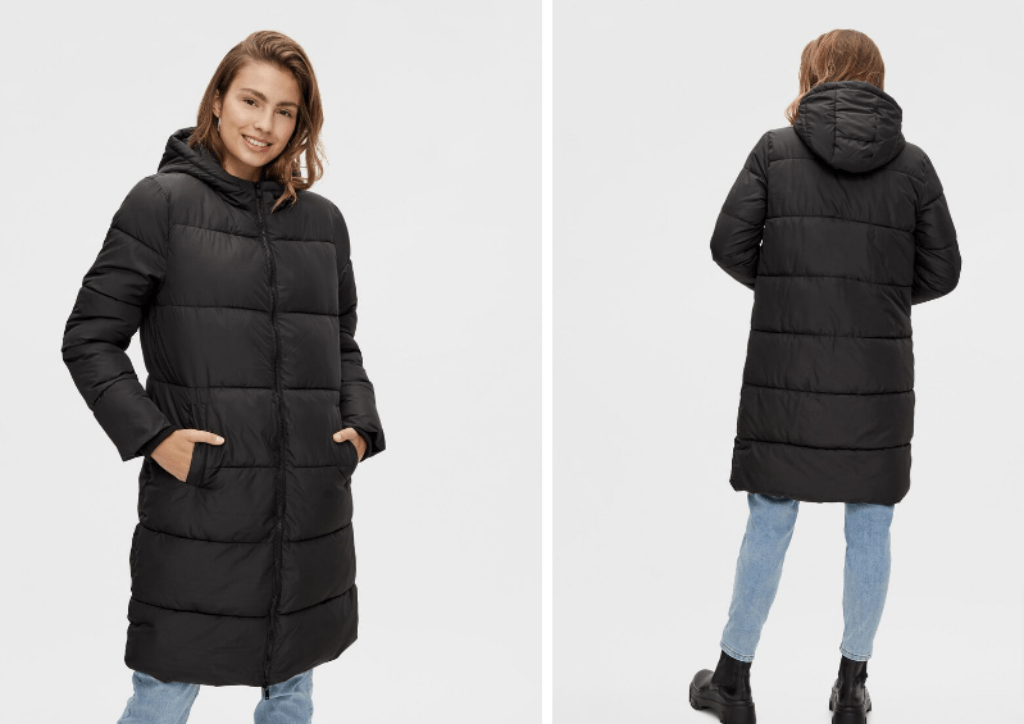LONGLINE WATTIERTE JACKE Schwarz PIECES® Deutschland Longline Wattierte Jacke Schwarz Pieces® Deutschland
