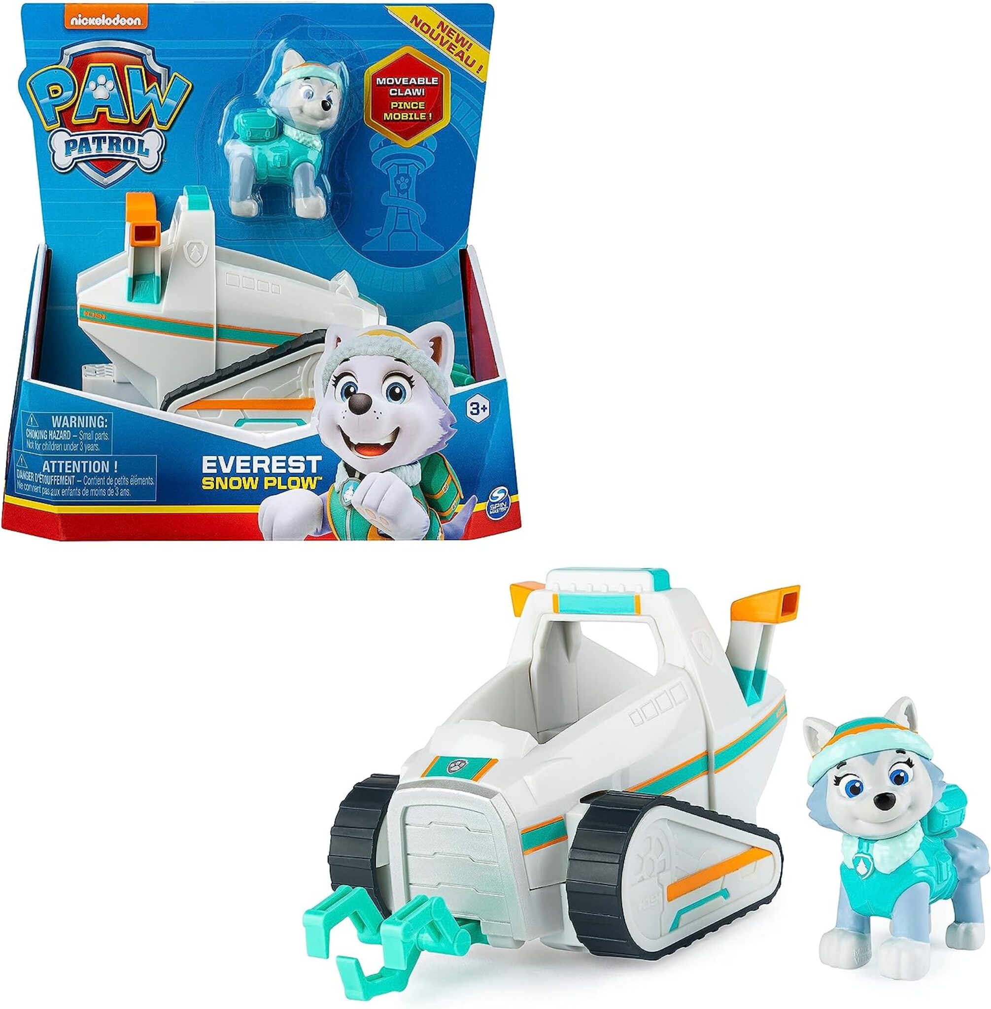 PAW PATROL 10. Jubiläum - Schneeraupe-Fahrzeug mit Everest-Figur - für