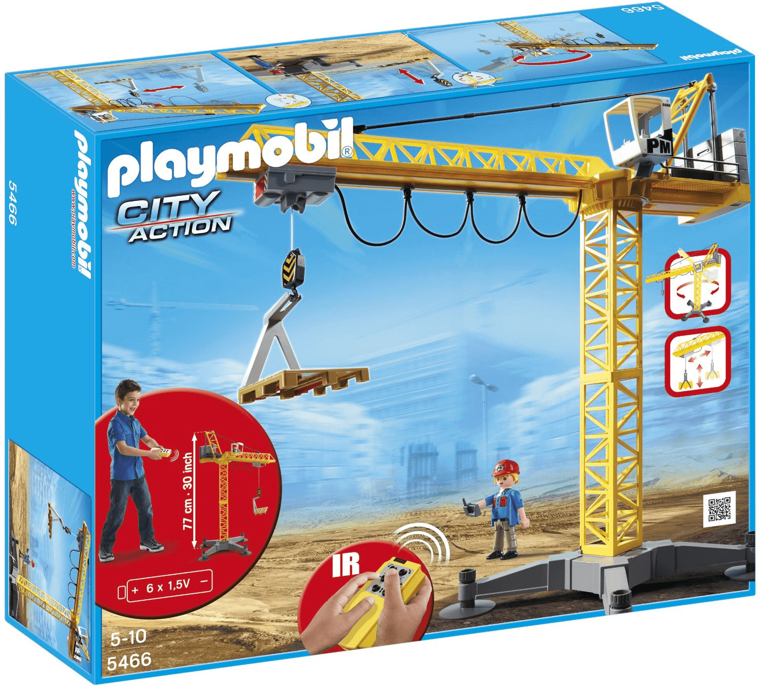 Playmobil City Action () GroÃŸer Baukran Mit Ir Fernsteuerung