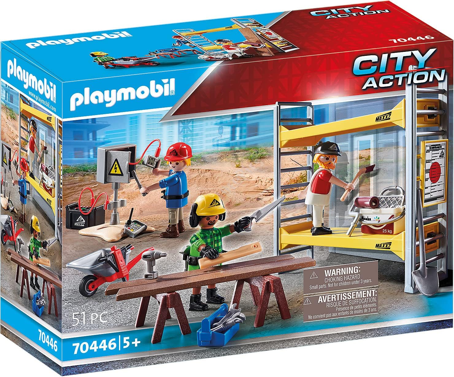 Playmobil City Action – Baugerüst mit Handwerkern (70446) für 14,38 € inkl. Prime-Versand (statt 18,85 €)