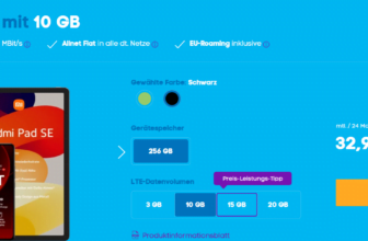Xiaomi 13T + Xiaomi Redmi Pad SE + Blau Allnet Flat XL 10 GB LTE für 32,99 € / Monat + einmalig 5,99 €