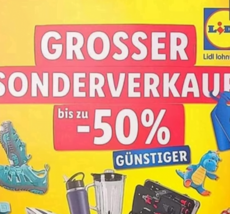 Lidl Sonderverkauf bis zu 50 günstiger an 14 Standorte zwischen 29.
