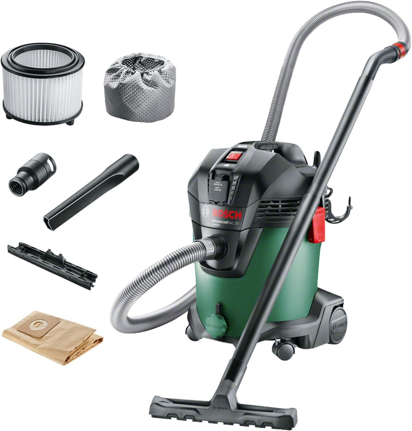 Bosch Nass und Trockensauger AdvancedVac ( Watt, Liter Behältervolumen, im Karton) Bosch Nass Und Trockensauger Advancedvac ( Watt, Liter Behältervolumen, Im Karton)