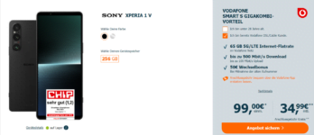 Sony Xperia v + Vodafone Smart S mit GigaKombi GB G