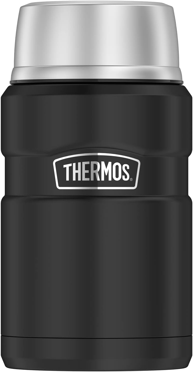 Thermos King Food Jar Mit Faltbarem Löffel – Edelstahl, Vakuumisoliert, Armeegrün