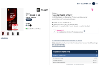 starmobile: Xiaomi 13T + Telekom Magenta Mobil S 10 GB LTE für 39,95 € / Monat + einmalig 49,85 €