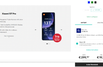 Sparhandy: Xiaomi 13T Pro + Xiaomi Redmi Pad SE + o2 Basic 20 13 GB LTE für 19,99 € / Monat + einmalig 346,93 €